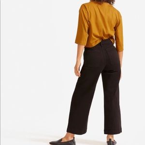 NWT! Everlane Wide-Leg Crop Pant Black